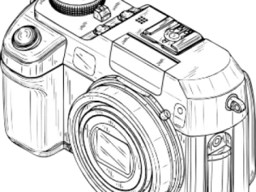 a drawing of a digital camera
