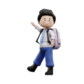 a person walking with a backpack and backpack