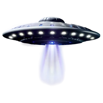 an alien spaceship flying over a white background