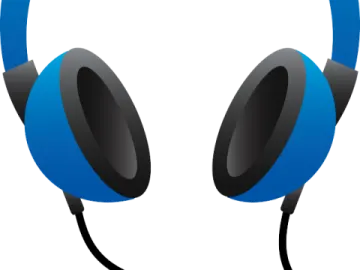a pair of headphones on a white background