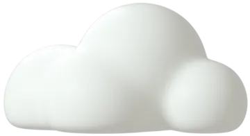 two white clouds on a white background