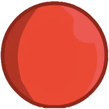 a red circle with a white background