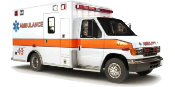 an ambulance is shown in this image