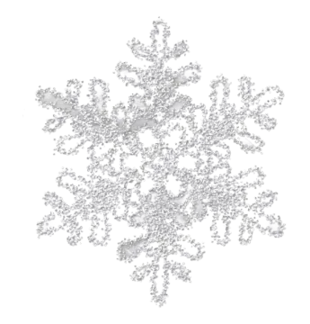 a pile of silver glitter snowflakes
