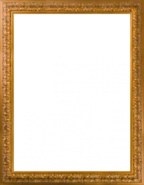 a gold frame on a white background