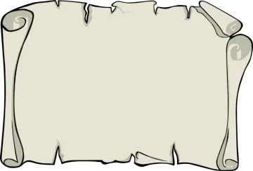 an old scroll with a blank paper on it