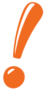 an orange question mark icon