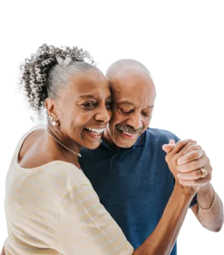 an older couple dancing
