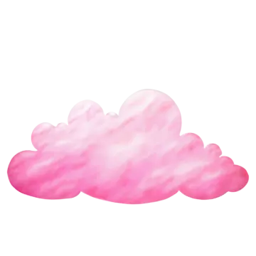 a pink cloud on a white background