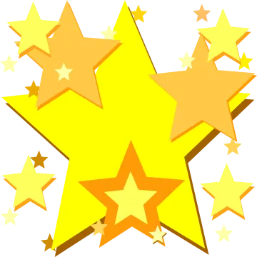 a yellow star with five stars on it