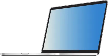 a laptop computer with a blue screen