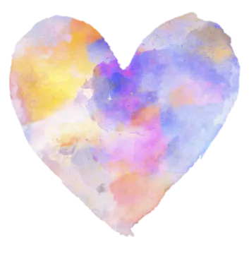 a watercolor heart on a white background