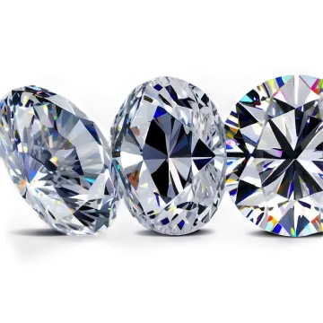 three diamonds on a white background