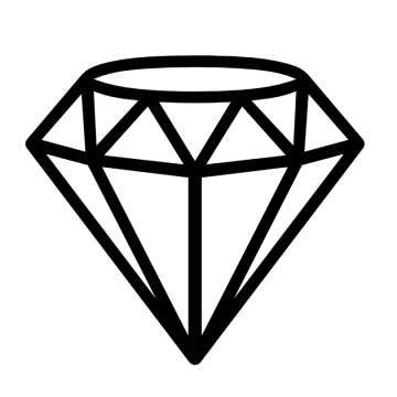 a black and white diamond icon