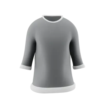 a gray and white t - shirt on a white background