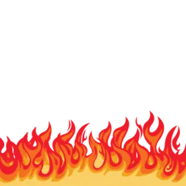 a fire with red and yellow flames on it