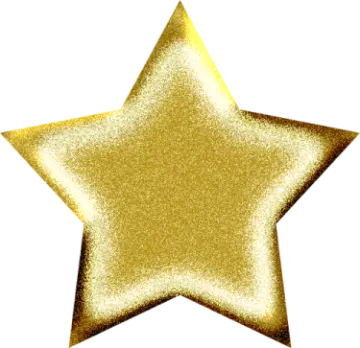 a gold star on a white background