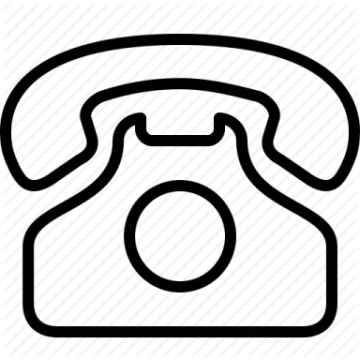a black and white icon of an old phone
