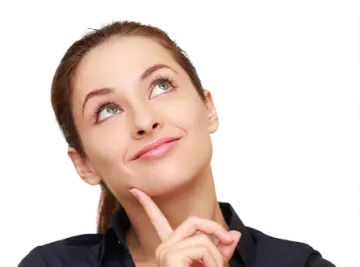 a woman with her finger on her lips