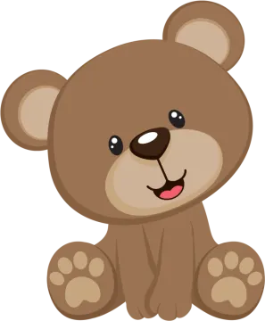 a brown teddy bear sitting on the ground