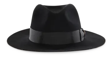 a black hat on a white background
