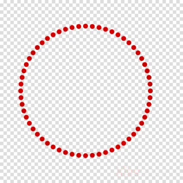 a circle of red dots on a transparent background