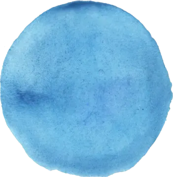 a blue circle painted with watercolor