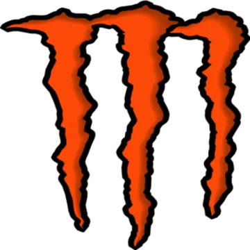 the monster logo on a white background