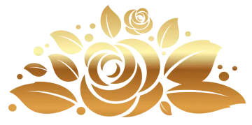a gold rose on a white background