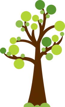 a tree with green leaves on it