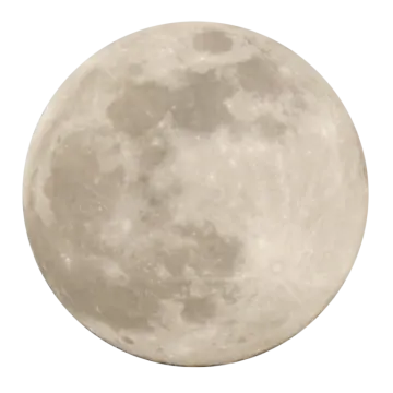 a full moon on a white background