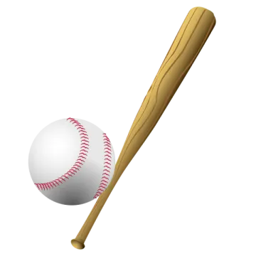 a baseball bat and ball