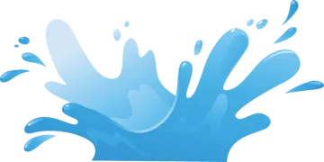 a splash of water on a white background