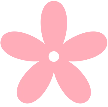 a pink flower on white background