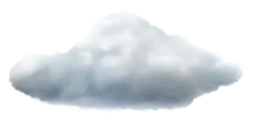 a cloud on a white background