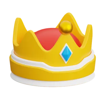 a yellow crown on a white background