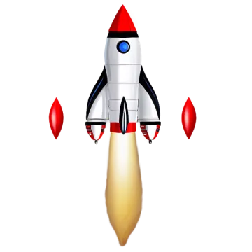 a rocket is flying through the air