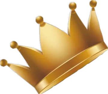 a golden crown on a white background
