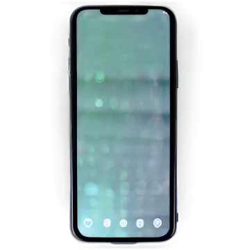 an iphone with a green and blue background