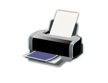 a printer on a white background