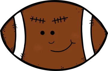 a football ball with a smiley face