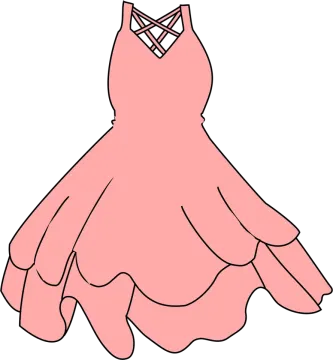 a pink dress on white background