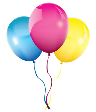 a bunch of balloons on a white background