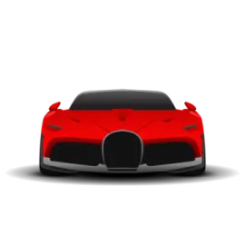 a red sports car on a white background