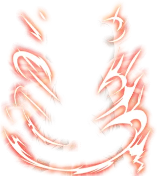 a drawing of an orange and white fire