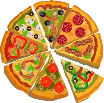 a pizza with different toppings on it