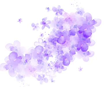 a watercolor painting of purple flowers