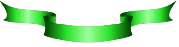 a green ribbon on a white background