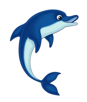 a dolphin with its mouth open