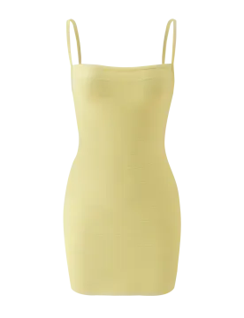 a yellow dress on a white background